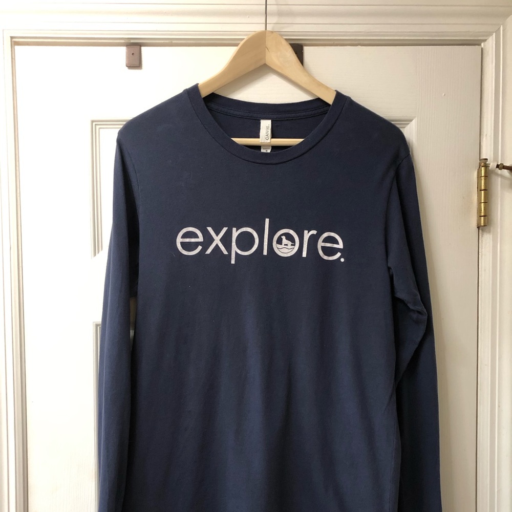 Navy Black Dog Kayak Co Long Sleeved Tee